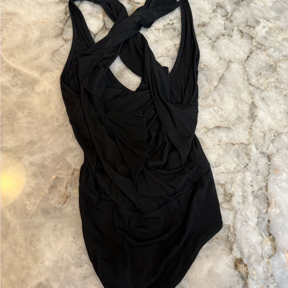 Superdown Elegant Black Bodysuit